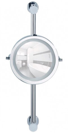 badkamerspiegel Carpi Power-Loc 25,5 x 50,5 cm RVS zilver