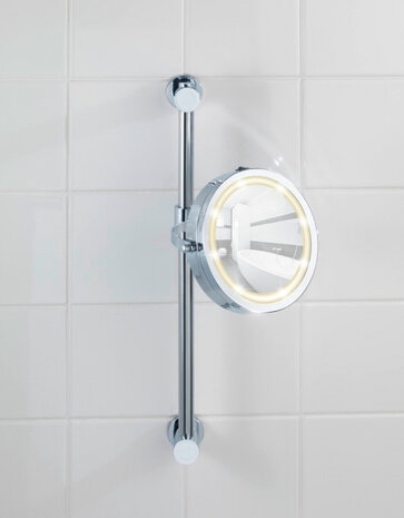 badkamerspiegel Carpi Power-Loc 25,5 x 50,5 cm RVS zilver