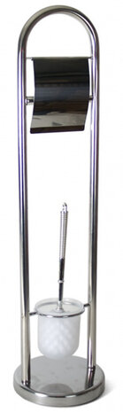 toiletbutler 81 cm RVS zilver