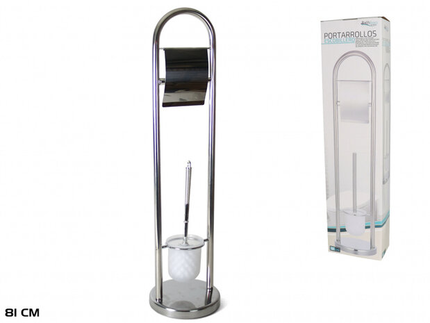 toiletbutler 81 cm RVS zilver