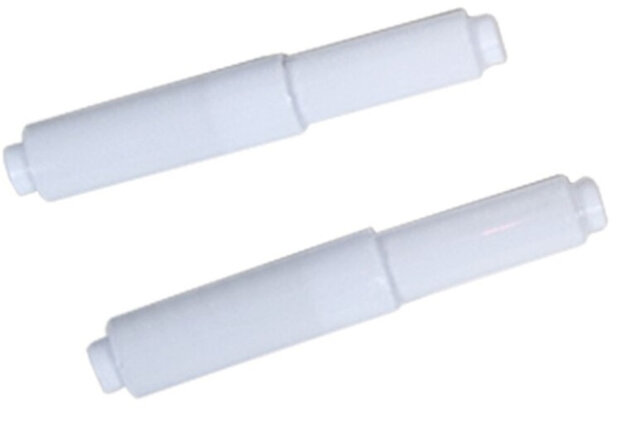 papierhouders 15 x 2 cm wit 2 stuks