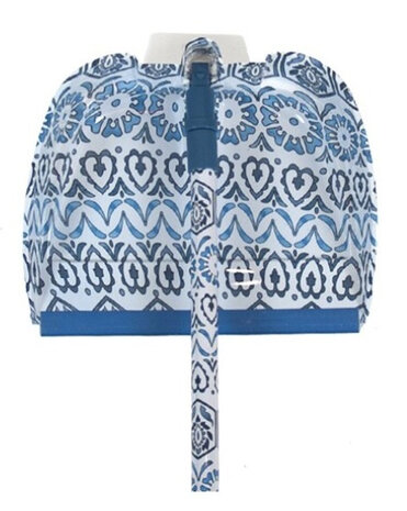 veegschep opvouwbaar 85 x 25 cm blauw/wit