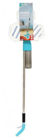 vloerwisser met reservoir 120 cm aluminium blauw