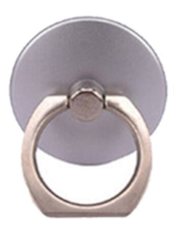 telefoonbutton 4 cm polypropyleen zilver