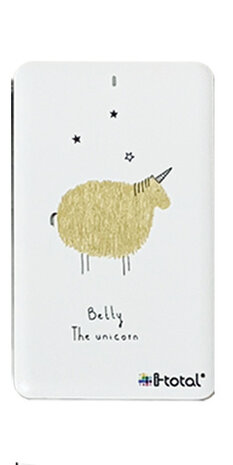 powerbank Betty 5000mAh 19,7 x 9,7 x 1,5 cm wit