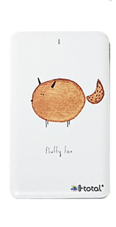 powerbank Fluffy 5000mAh 19,7 x 9,7 x 1,5 cm wit