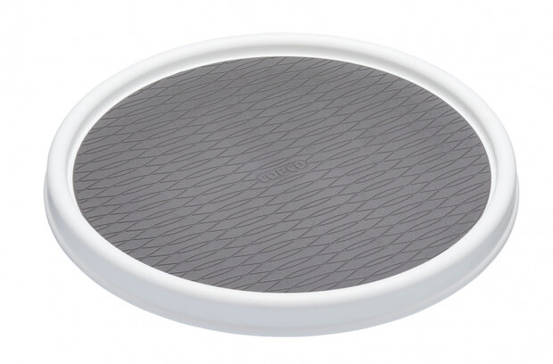anti-slipmat rond 30 cm wit/grijs
