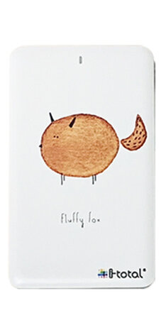 powerbank Fluffy 4000mAh 19,7 x 9,7 x 1,5 cm wit