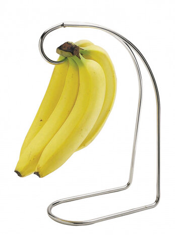 bananenstandaard 17,5 x 8,5 x 34 cm metaal zilver