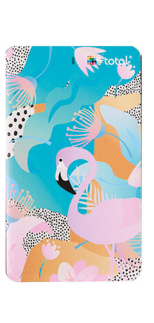 powerbank Flamingo 5000mAh 19,7 x 9,7 x 1,5 cm blauw