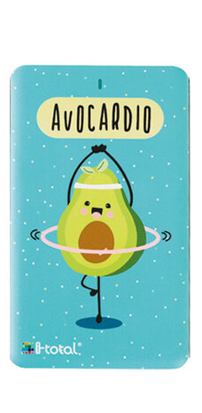 powerbank Avocardi 4000mAh 19,7 x 9,7 x 1,5 cm blauw