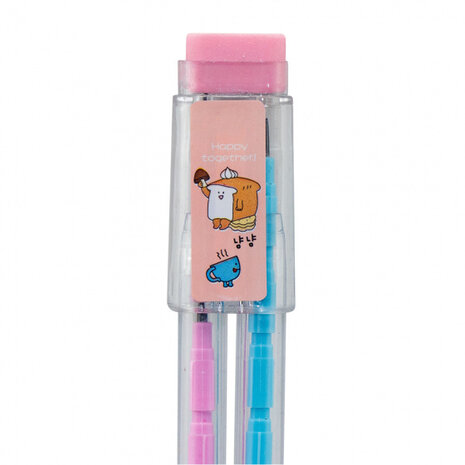 vulpotloden junior roze/blauw 3-delig