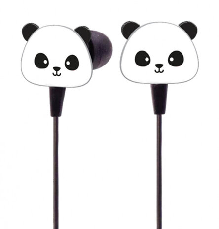 oordopjes Panda junior 3,5 mm 1 meter zwart/wit