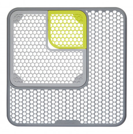 wastafelmat 30 x 30 cm rubber grijs 3-delig
