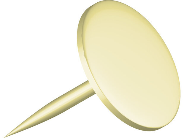 punaises 9 mm messing goud 120 stuks