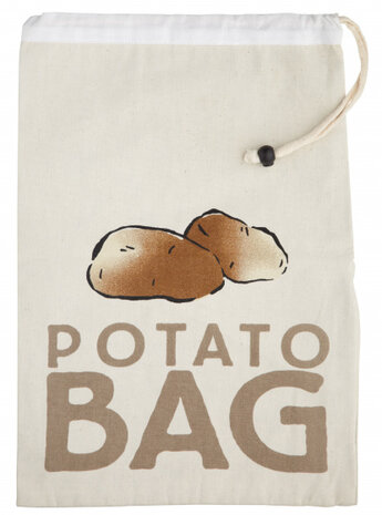 tas aardappelen 26 x 38 cm katoen beige