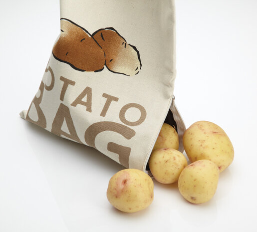 tas aardappelen 26 x 38 cm katoen beige