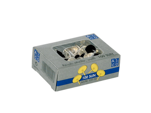 punaises Sun 9,5 mm messing geel/goud 100 stuks