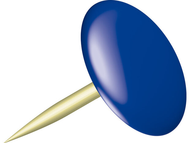 punaises Sun 9,5 mm messing blauw/goud 100 stuks