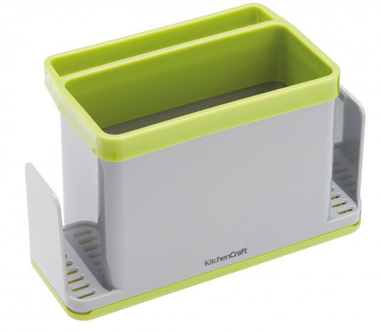 organizer box 19,5 x 9 x 12 cm grijs/groen