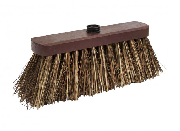 bezemkop 33 cm hout bruin