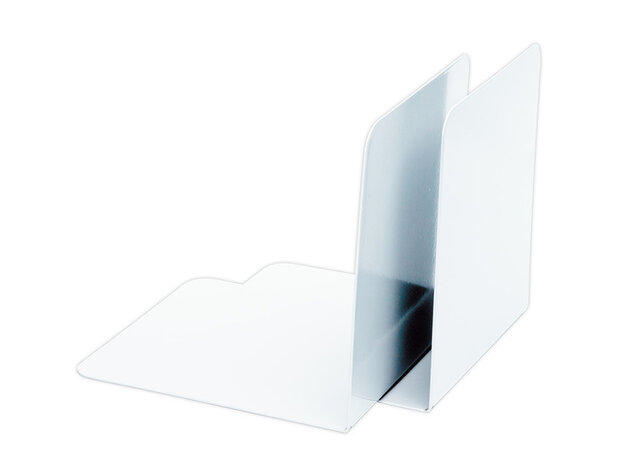 boekensteunen 8,5 x 14 cm staal wit 2 stuks
