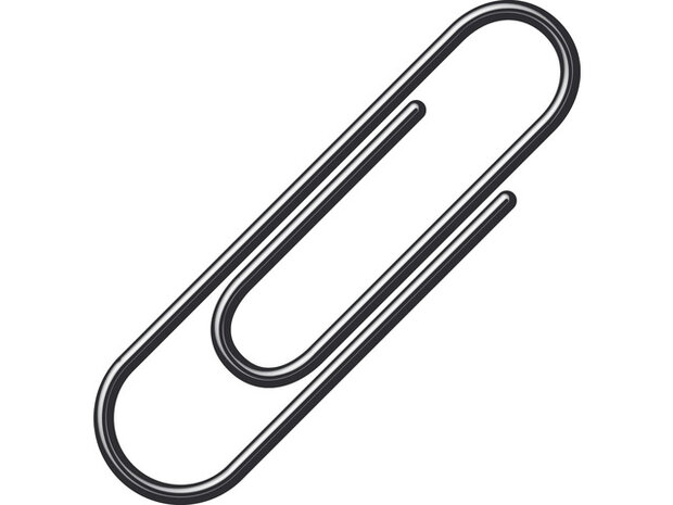 paperclips 26 mm staal zwart 100 stuks