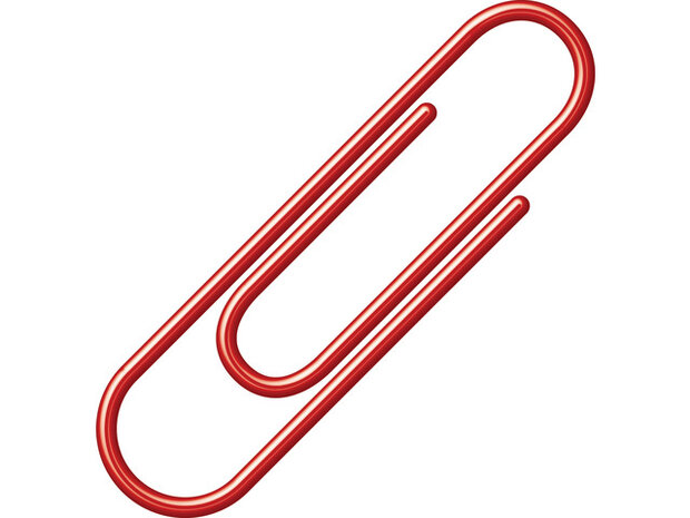 paperclips 26 mm staal rood 100 stuks