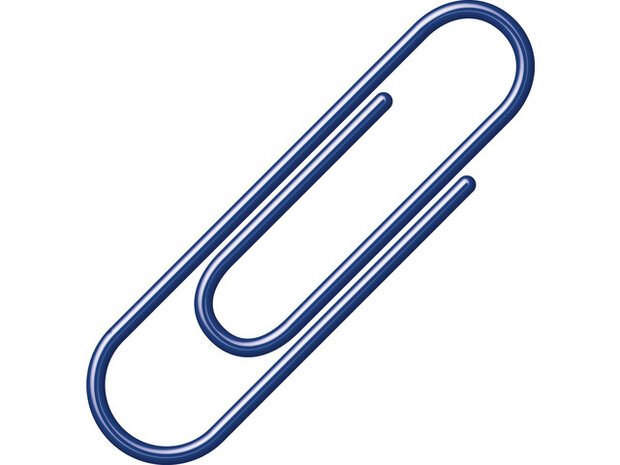 paperclips 26 mm staal blauw 100 stuks