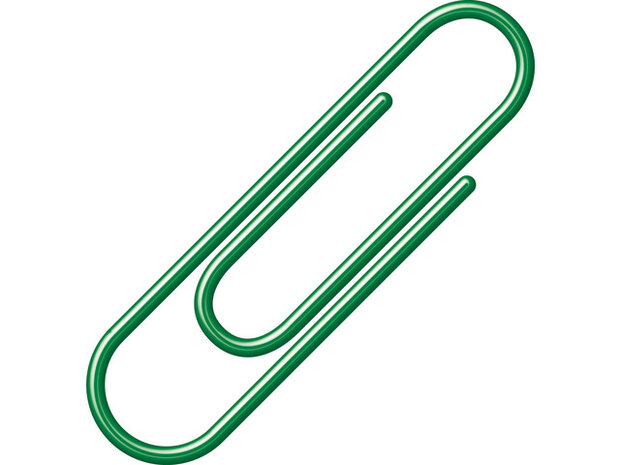 paperclips 26 mm staal groen 100 stuks