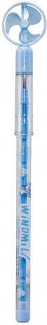 vulpotlood Fan junior 19 cm blauw/transparant