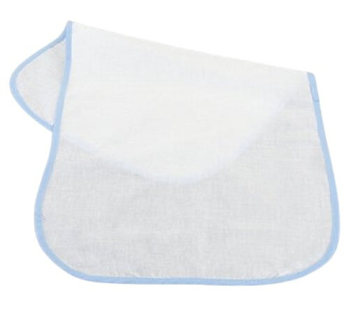 strijkdoekje 70 x 35 cm katoen blauw/wit