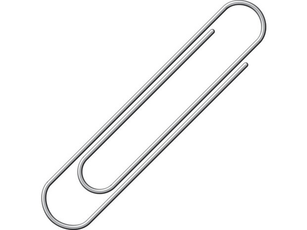 paperclips 50 mm staal zilver 40 stuks