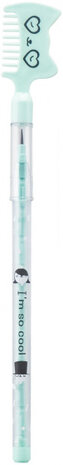 vulpotlood Comb meisjes 19 cm groen/transparant