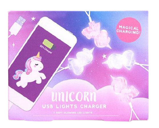 USB-lader Unicorn led meisjes wit