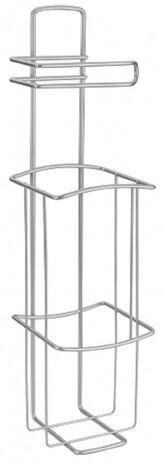 toiletrolhouder Onda 14 x 14 x 52 cm RVS zilver
