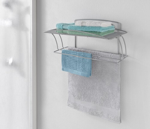 handdoekhouder Onda 47 x 27 x 22 cm RVS zilver