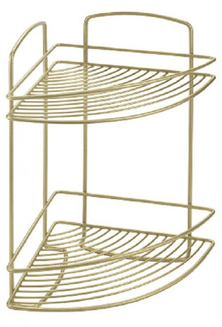 hoekrek Onda 22 x 22 x 35 cm messing goud