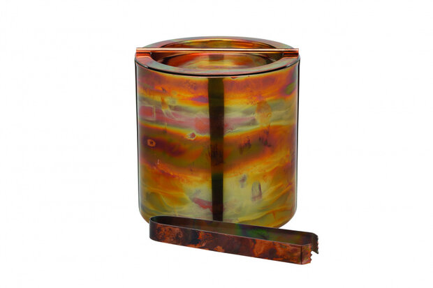 ijsemmer 1,5 liter 15,5 x 16 cm RVS bruin 2-delig