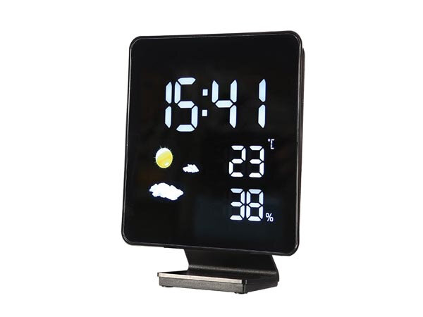 weerstation 13,7 x 17,3 x 4,9 cm lcd zwart