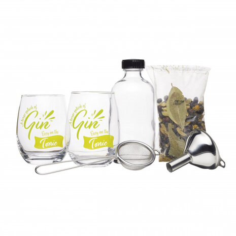 gin-bereidingsset glas transparant 6-delig