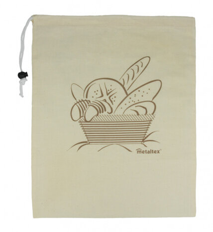 broodbewaarzak 43 x 34 cm katoen beige