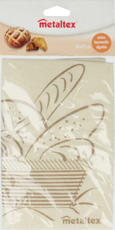 broodbewaarzak 43 x 34 cm katoen beige