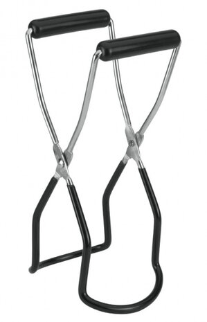 potlifter 22 x 8,5 cm edelstaal zilver/zwart