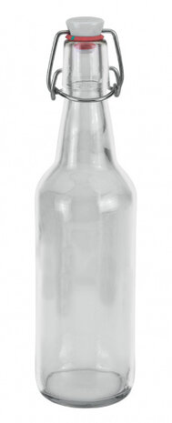 beugelfles 500 ml 27 x 7 cm glas transparant