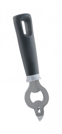 flesopener Maximo 19 cm RVS zilver/zwart