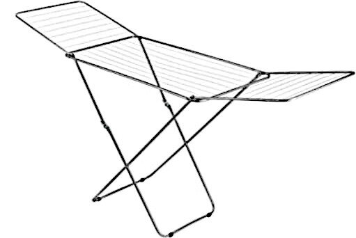 droogrek Capri 206 x 55 x 105 cm 20 meter staal zilver