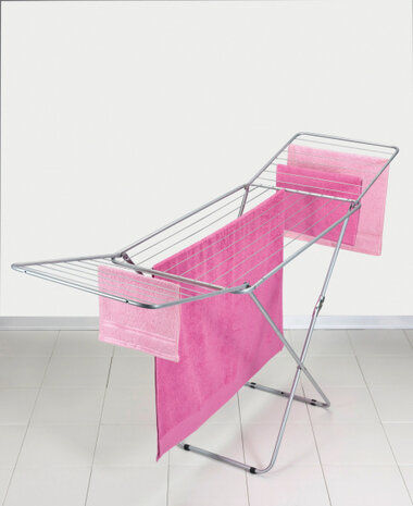 droogrek Capri 206 x 55 x 105 cm 20 meter staal zilver