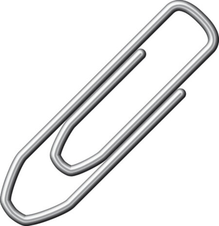 paperclip 26 mm staal zilver 100 stuks