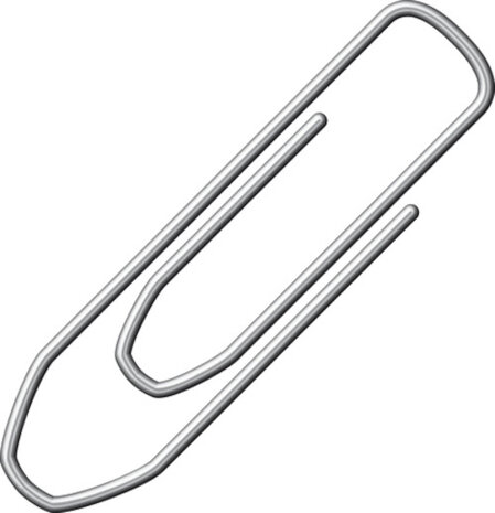 paperclip 32 mm staal zilver 75 stuks